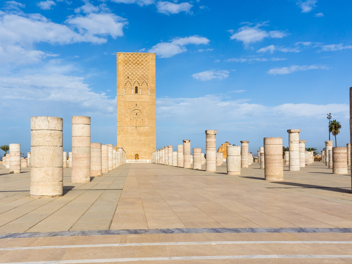 Luxury private desert camp under the stars in the Sahara Morocco at night